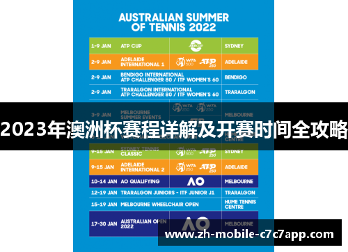 2023年澳洲杯赛程详解及开赛时间全攻略